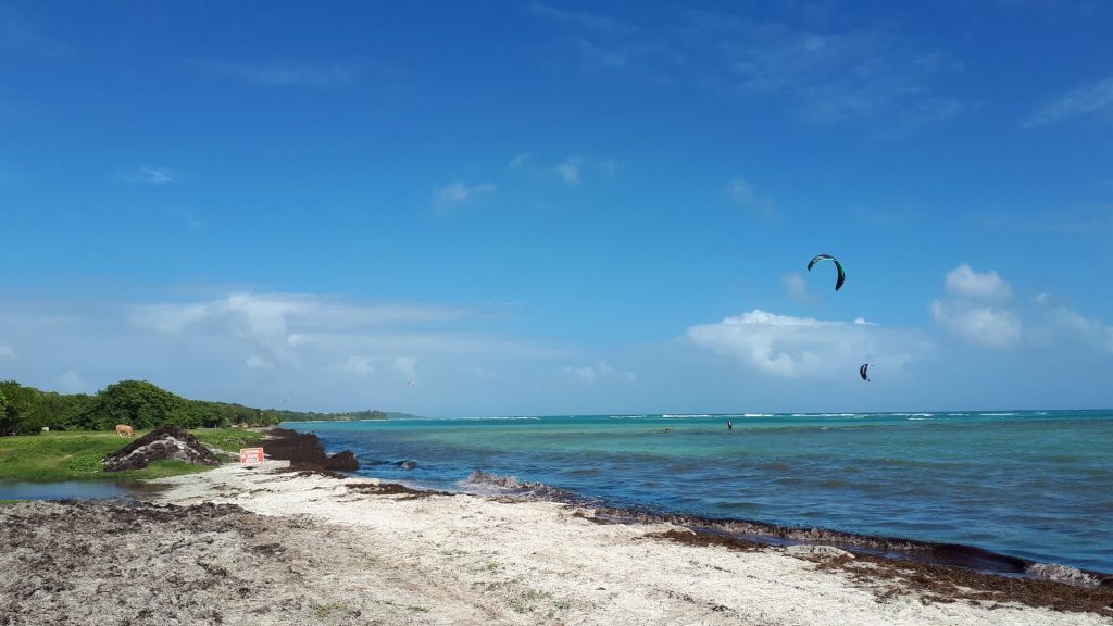 Plage propre au spot de kitesurf