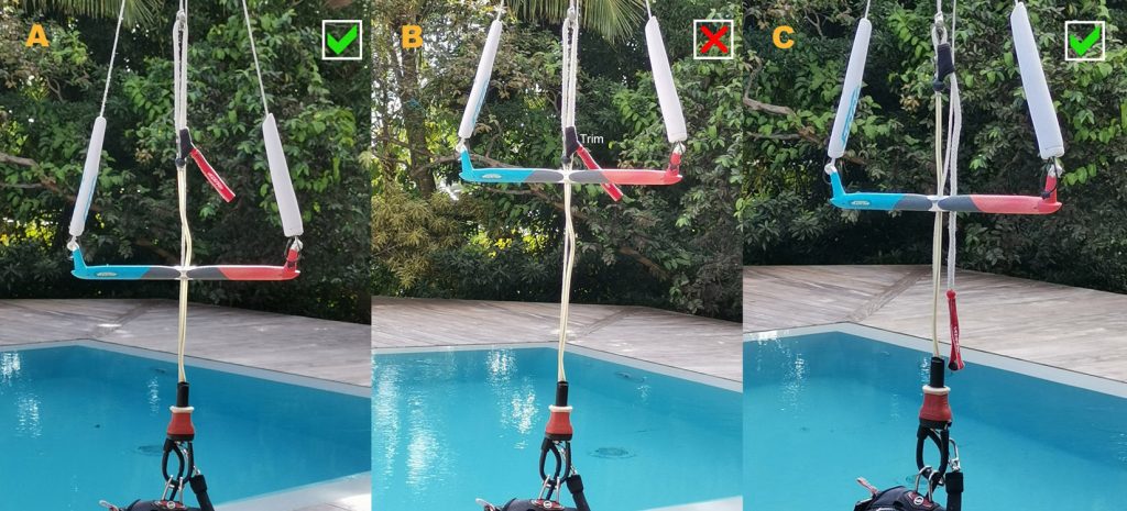Position de barre de kitesurf